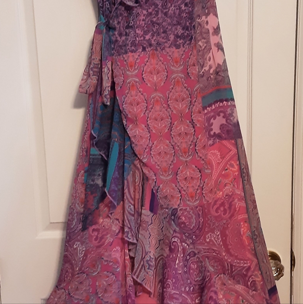 Gianni Bini Pink and Purple Paisley Dress